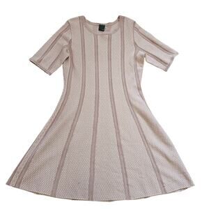 NWT Dress Barn Gabby Skye Women's Sweater Dress Size L Rose Pink Fit & Flare